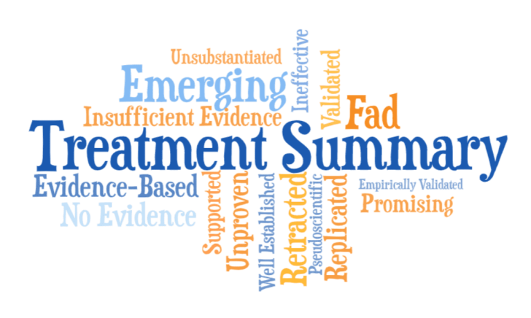 associated words group showing edta chelation studies and treatment summary